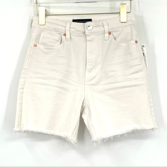Sanctuary Sidewalk Denim Cutoff Shorts In Vintage White NWT - Picture 2 of 11